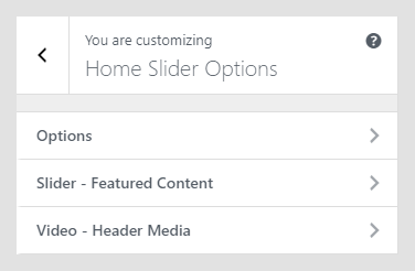 Mosaico WordPress theme documentation - Home Slider Options