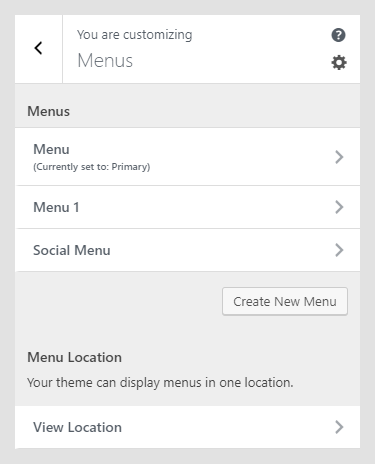 Renzo WordPress theme documentation - Menus