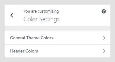 Barra WordPress theme documentation - Color Settings