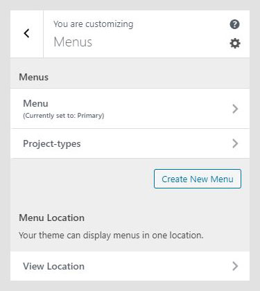 Branco WordPress theme documentation - Menus