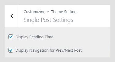 Prim WordPress theme documentation - Single Post Settings