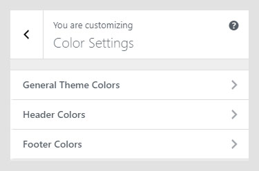 Phenomena WordPress theme documentation - Color Settings