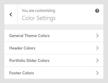 Limpia WordPress theme documentation - Color Settings