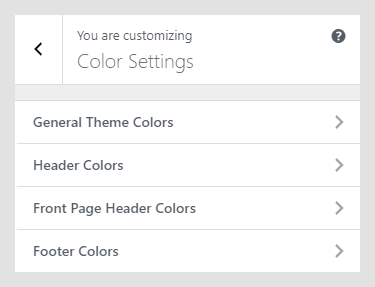 Goodz WordPress theme documentation - Color Settings