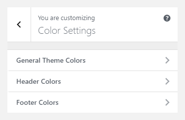 Vesta WordPress theme documentation - Color Settings