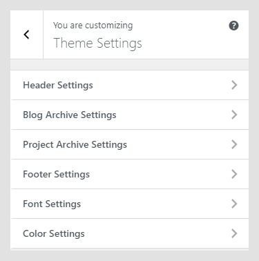 Clarita WordPress theme documentation - Theme Settings