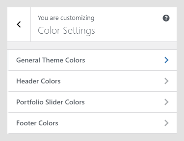 Canvi WordPress theme documentation - Color Settings