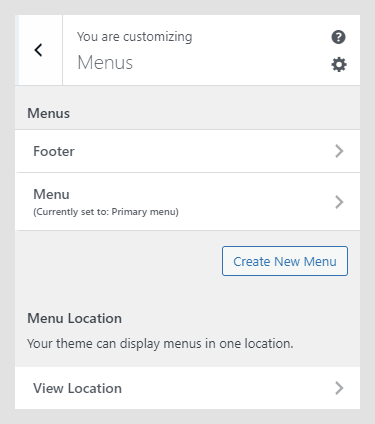 Canvi WordPress theme documentation - Menus